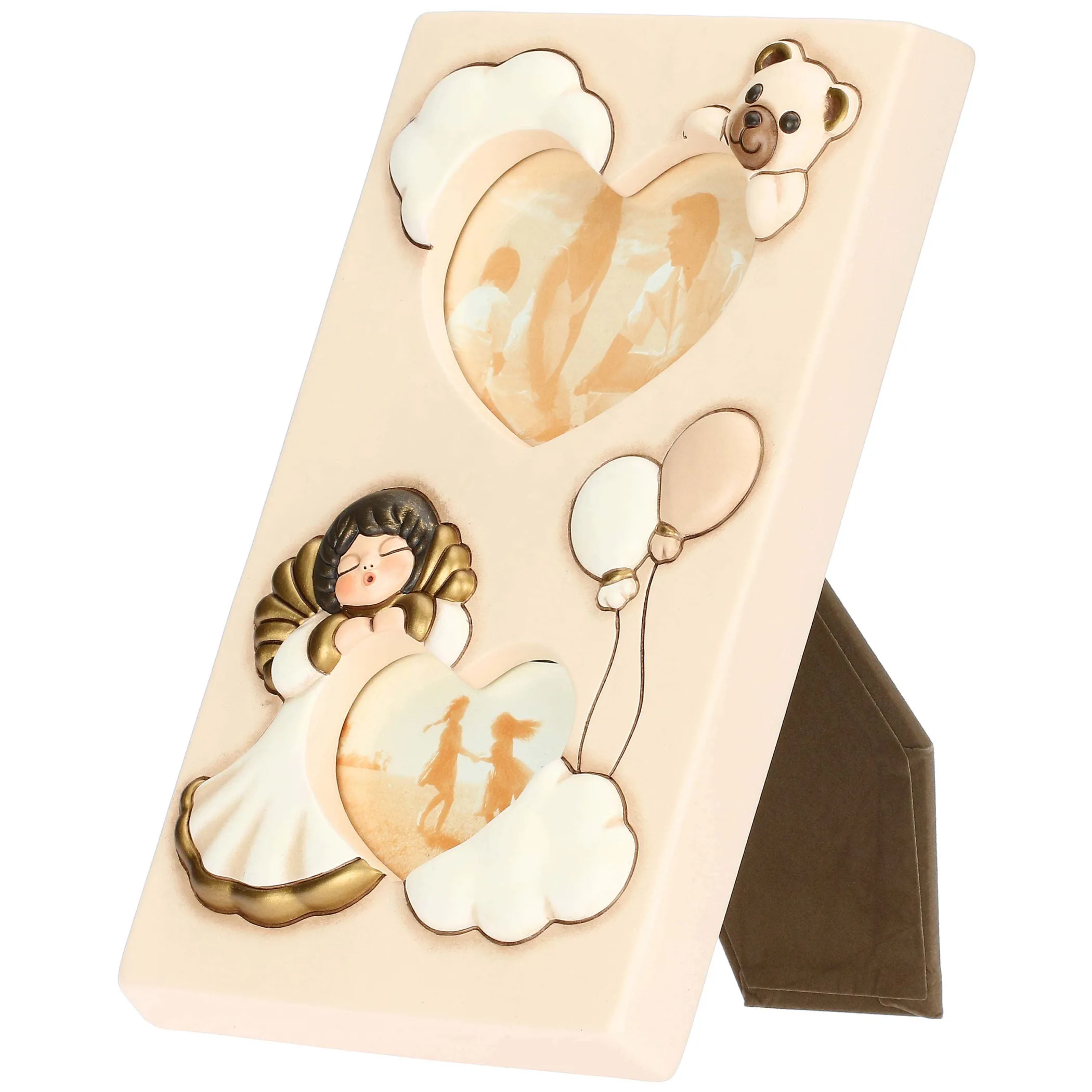 THUN Portafoto doppio con cuore in ceramica* Angelo|Portafoto E Cornici