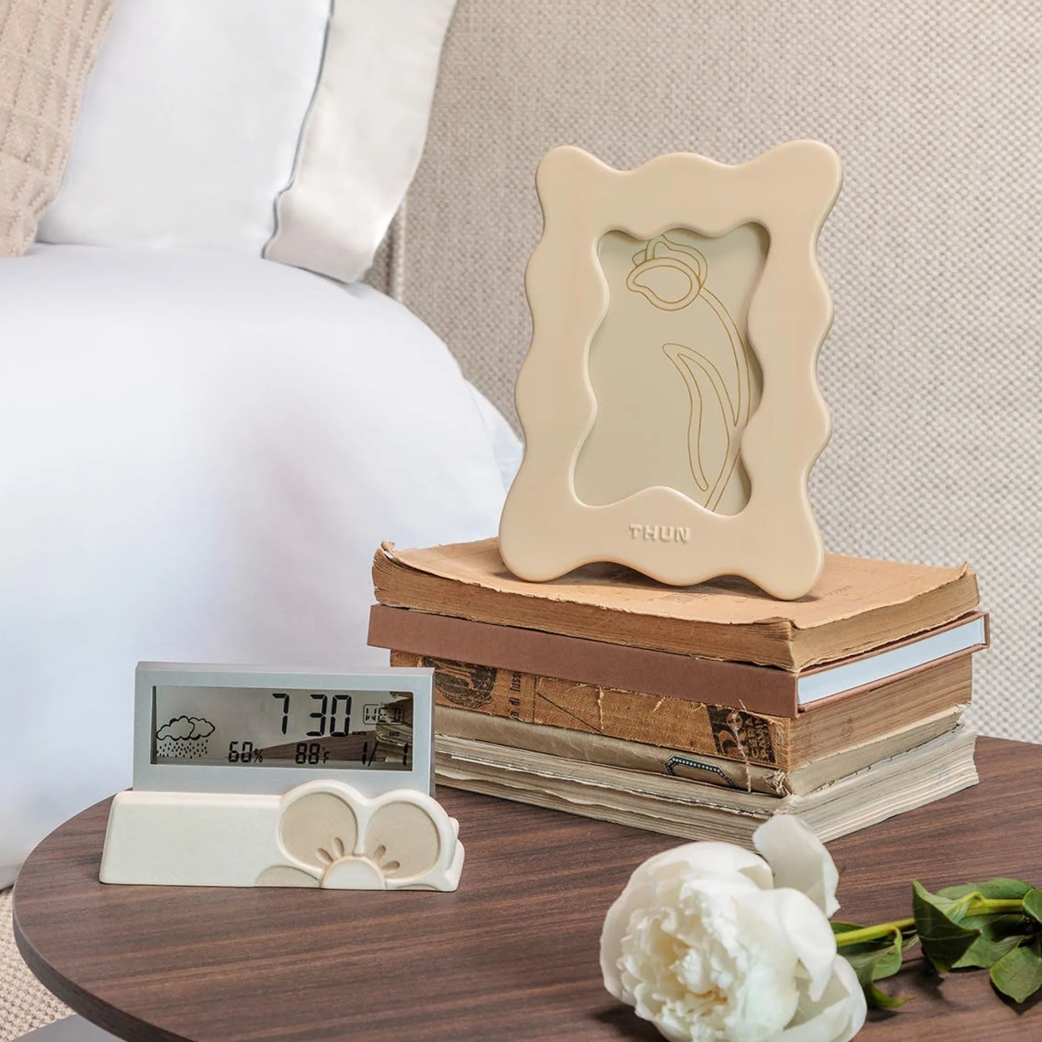 THUN Portafoto in stoneware Iconic Elegance, grande* Iconic Elegance|Bomboniere Nascita