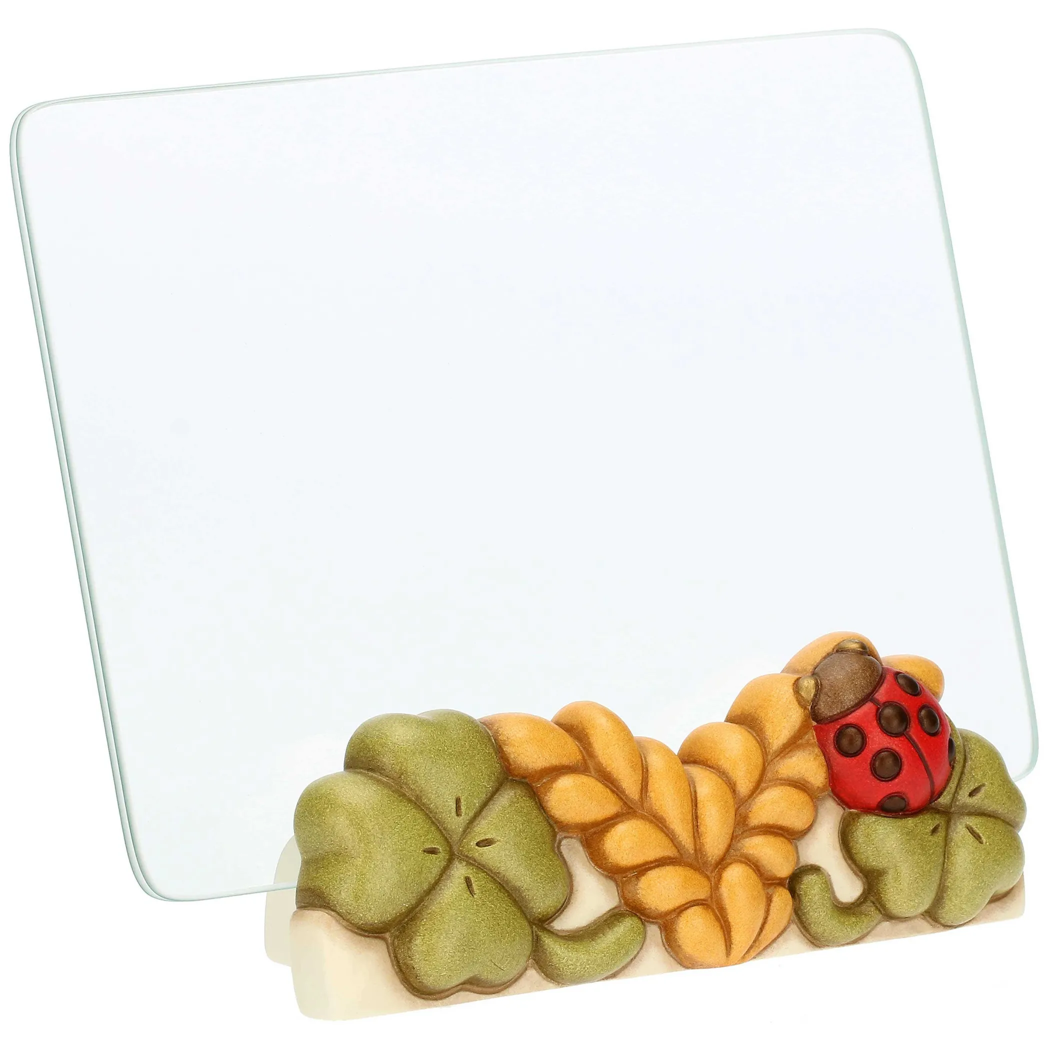 THUN Portafoto in vetro con coccinella Fiori e Fantasia* Portafoto E Cornici