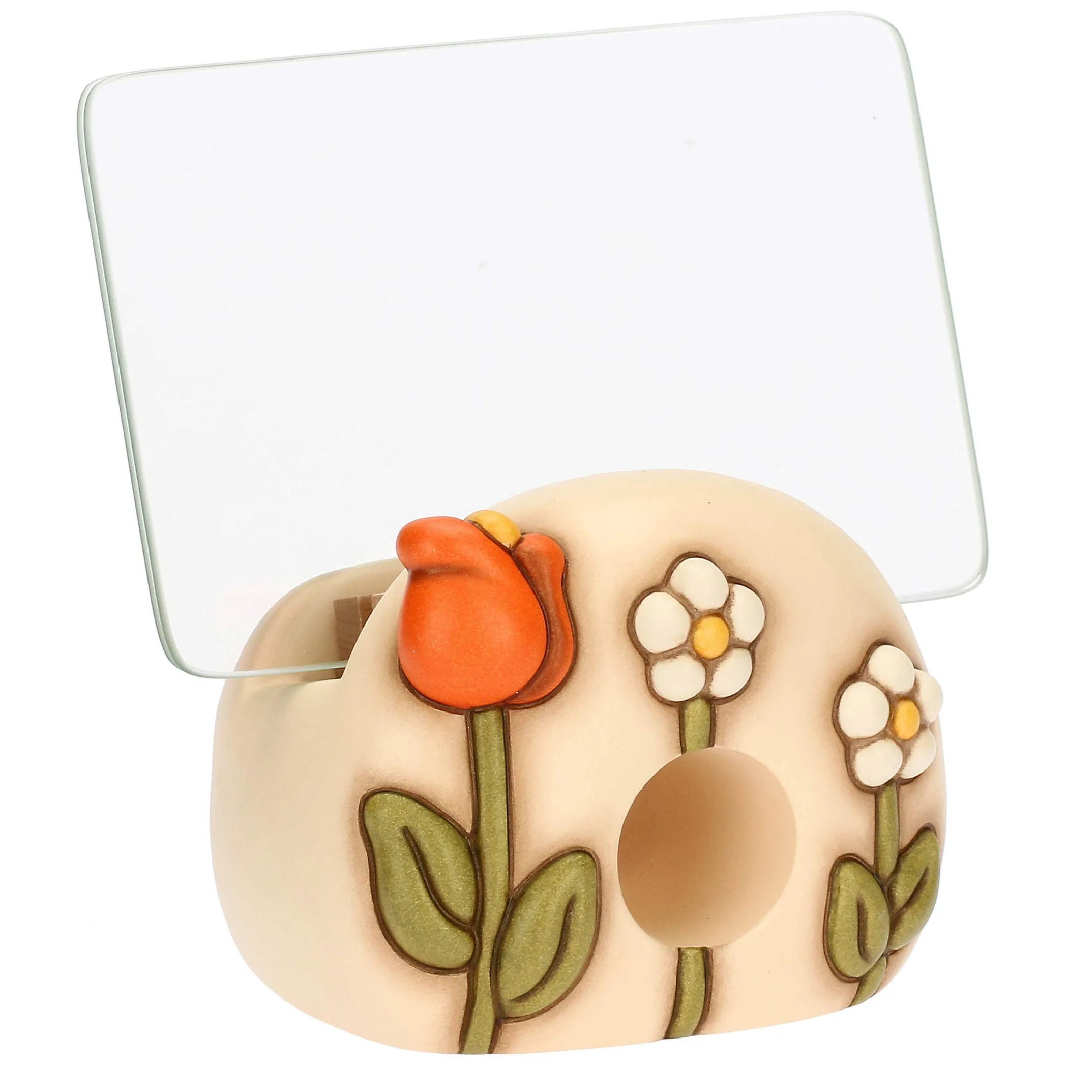 THUN Portafoto in vetro e ceramica con base sagomata Happy Country* Portafoto E Cornici