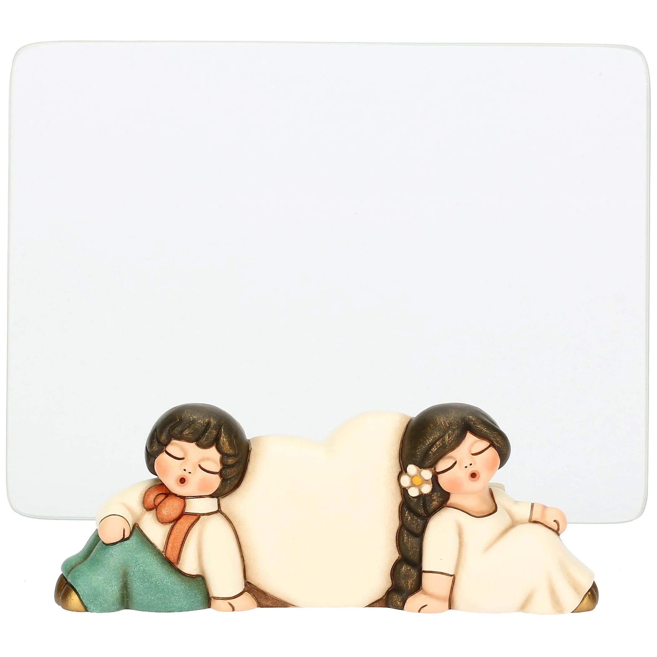 THUN Portafoto sposini con cuore in ceramica e vetro* Bomboniere Anniversario|Bomboniere Matrimonio