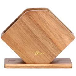 THUN Portatovaglioli in legno e ceramica Country Bloom* Altri Complementi Per La Tavola