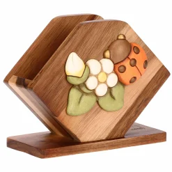 THUN Portatovaglioli in legno e ceramica Country Bloom* Altri Complementi Per La Tavola