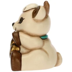 THUN Renna Robin con quadrifoglio portafortuna in ceramica, media* Addobbi Natalizi|Figure