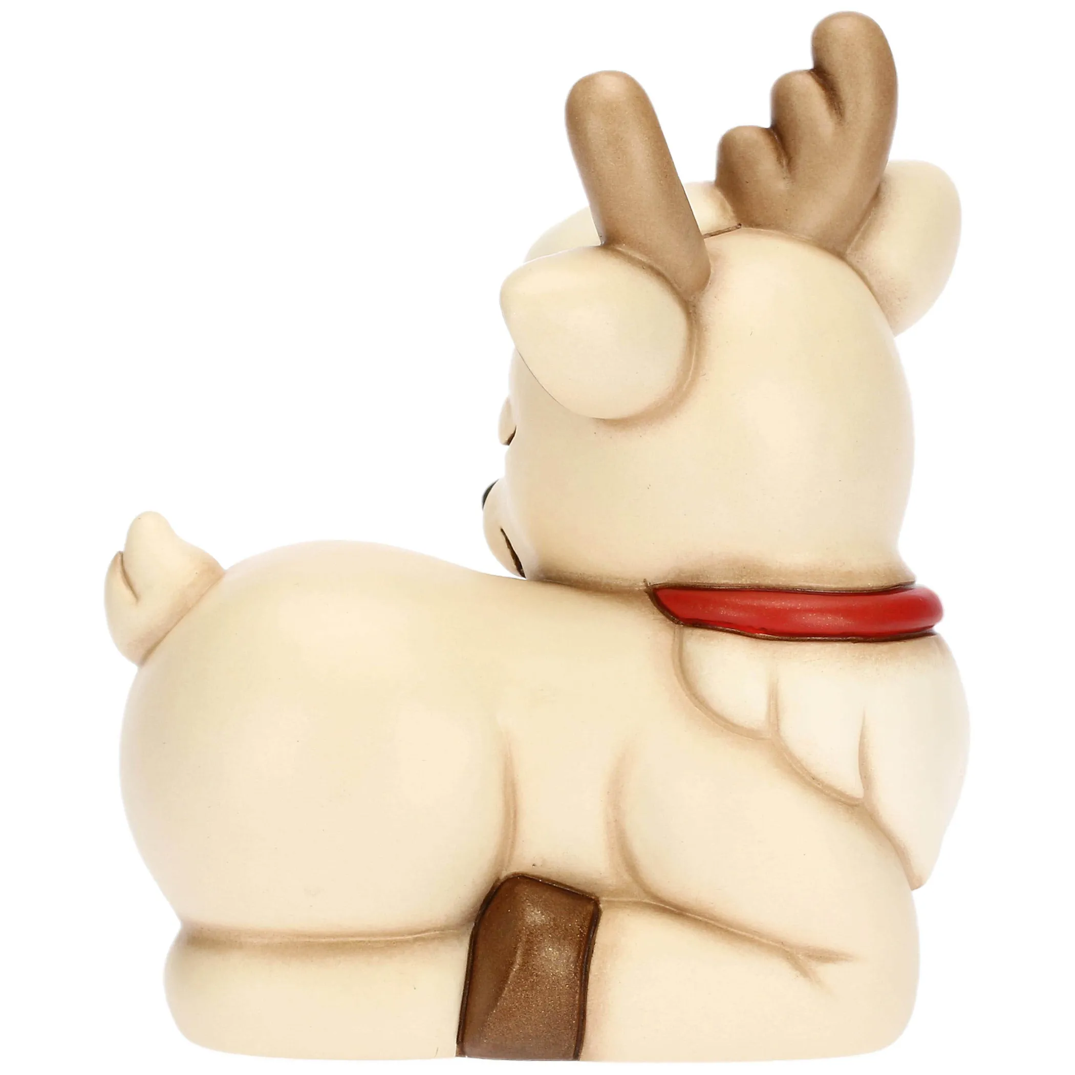 THUN Renna Robin seduta in ceramica, media* Addobbi Natalizi|Figure