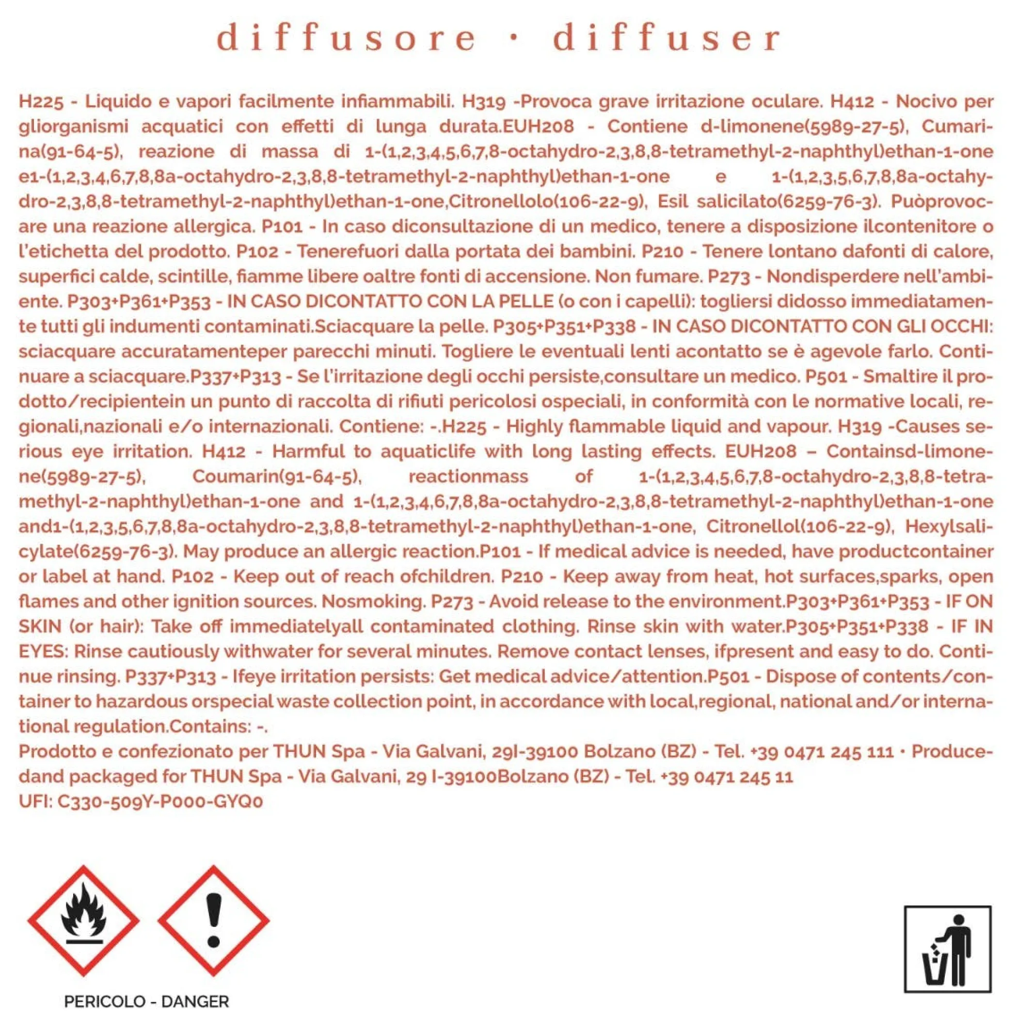 THUN Ricarica diffusore Orange Sunset Fragrances, media* Diffusori