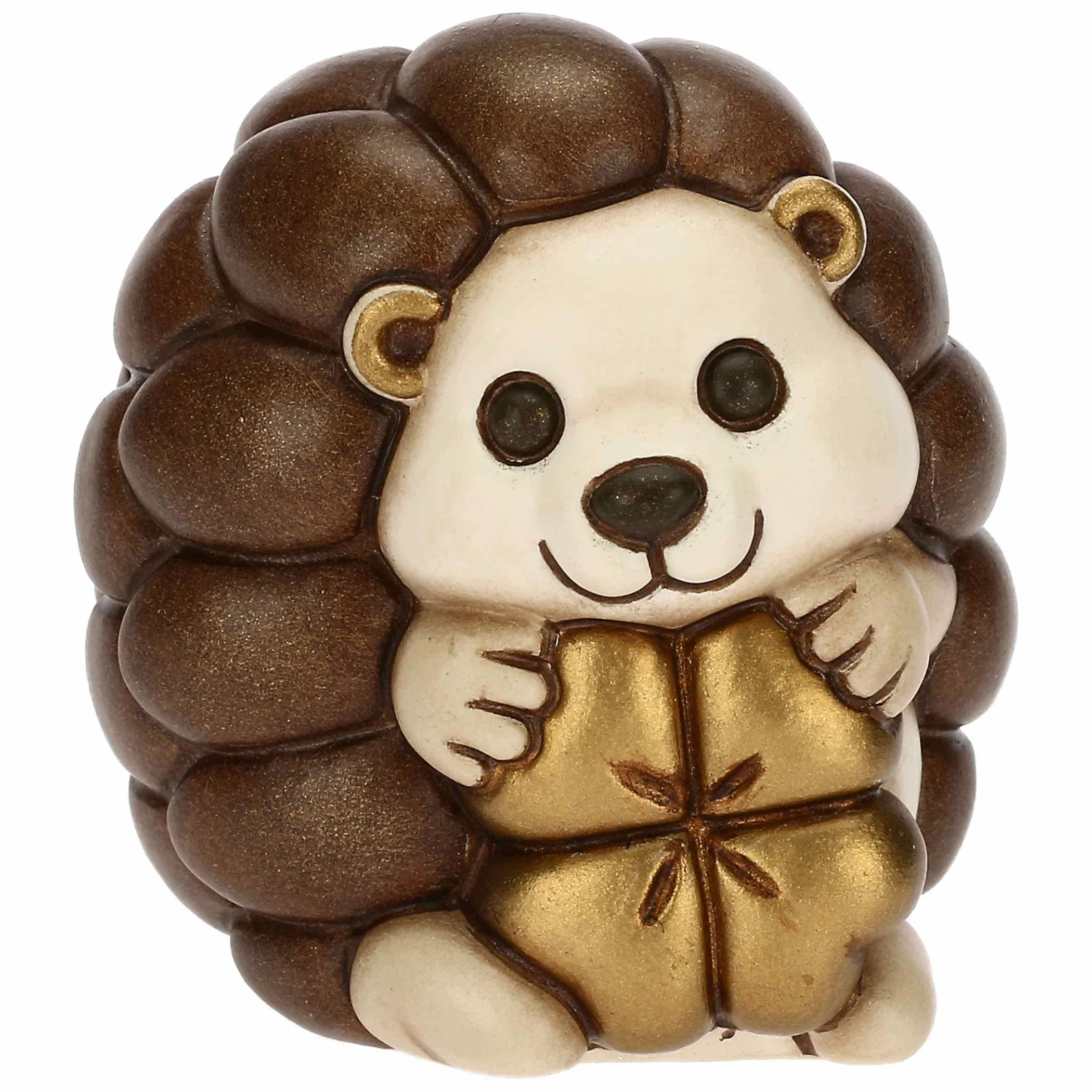THUN Riccio Ricky con quadrifoglio portafortuna in ceramica* Addobbi Natalizi|Figure