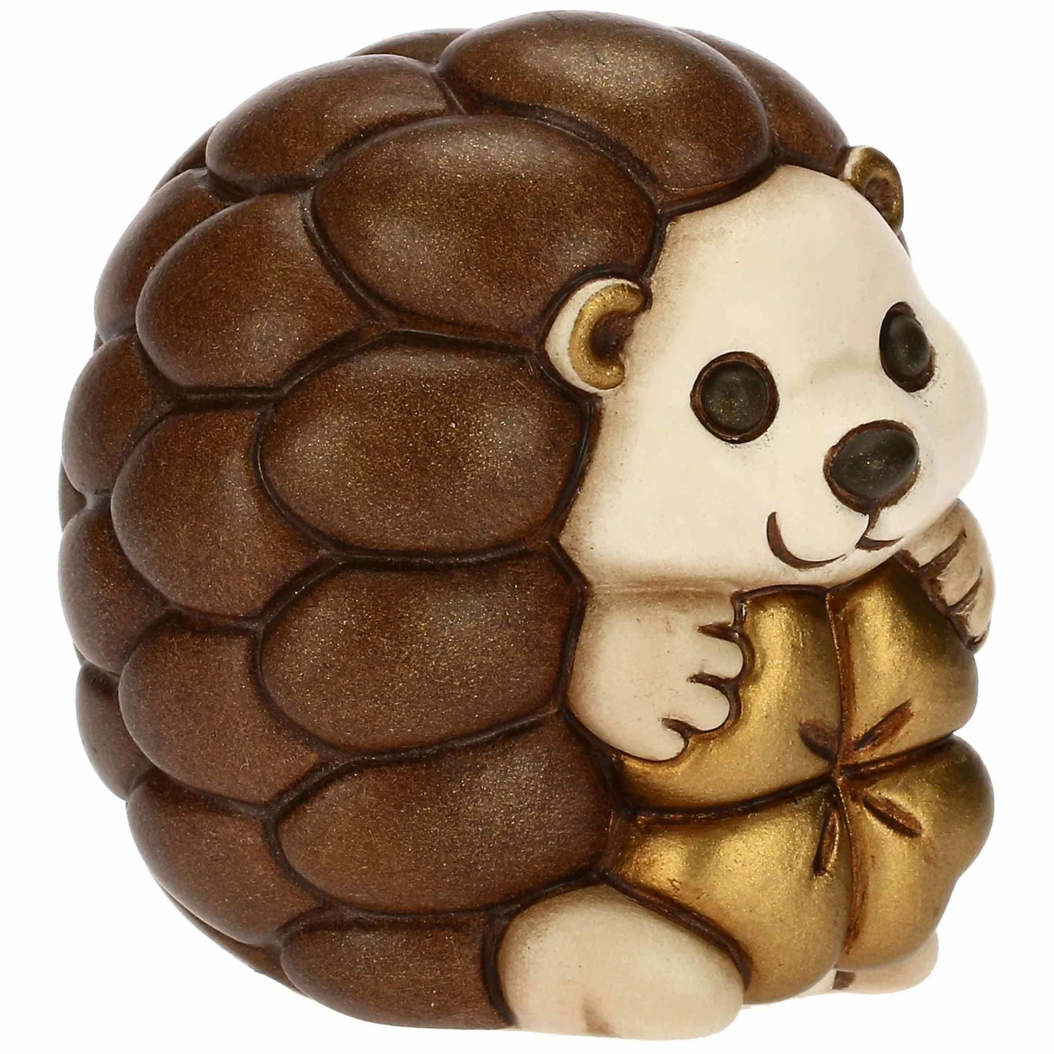 THUN Riccio Ricky con quadrifoglio portafortuna in ceramica* Addobbi Natalizi|Figure