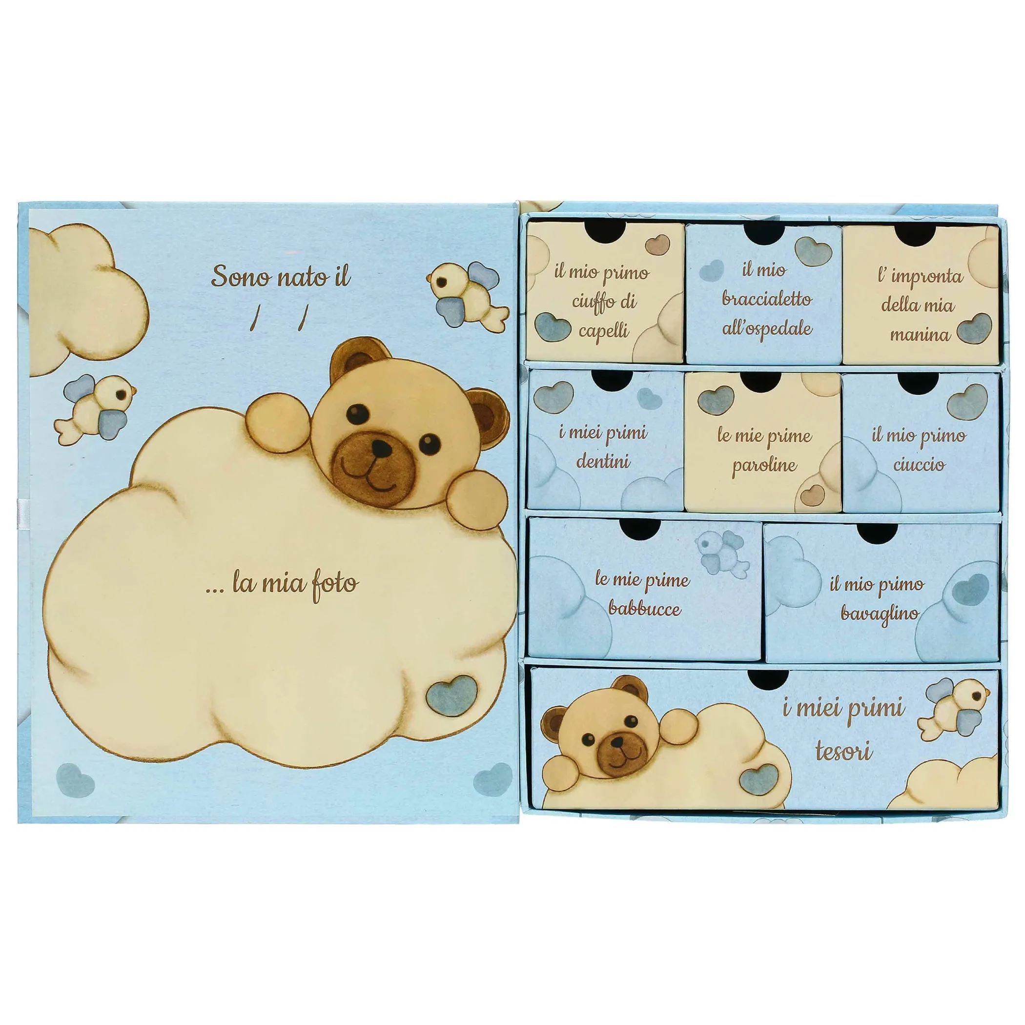 THUN Scatola ricordi blu con Teddy* Regalo Nascita