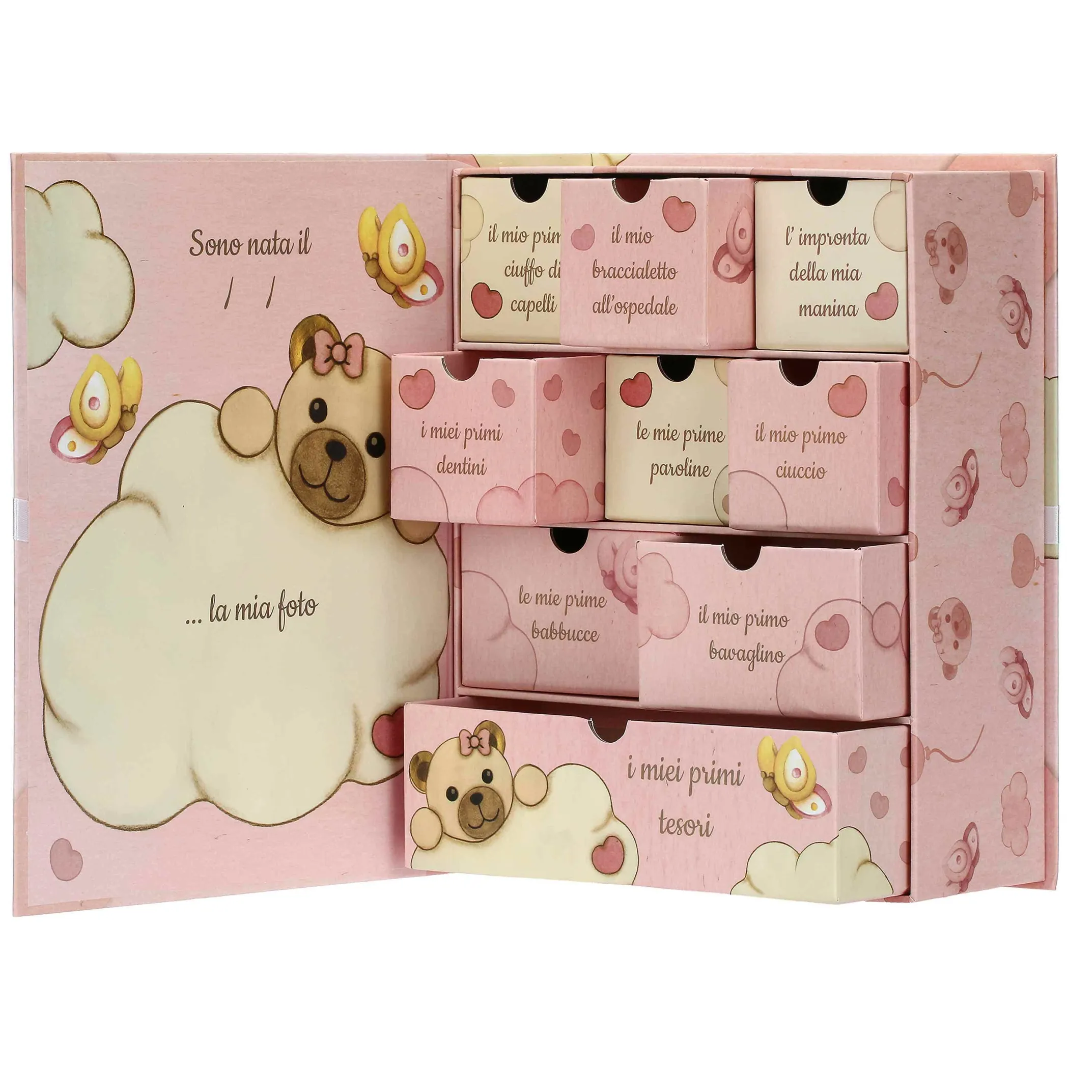 THUN Scatola ricordi rosa con Teddy* Regalo Nascita
