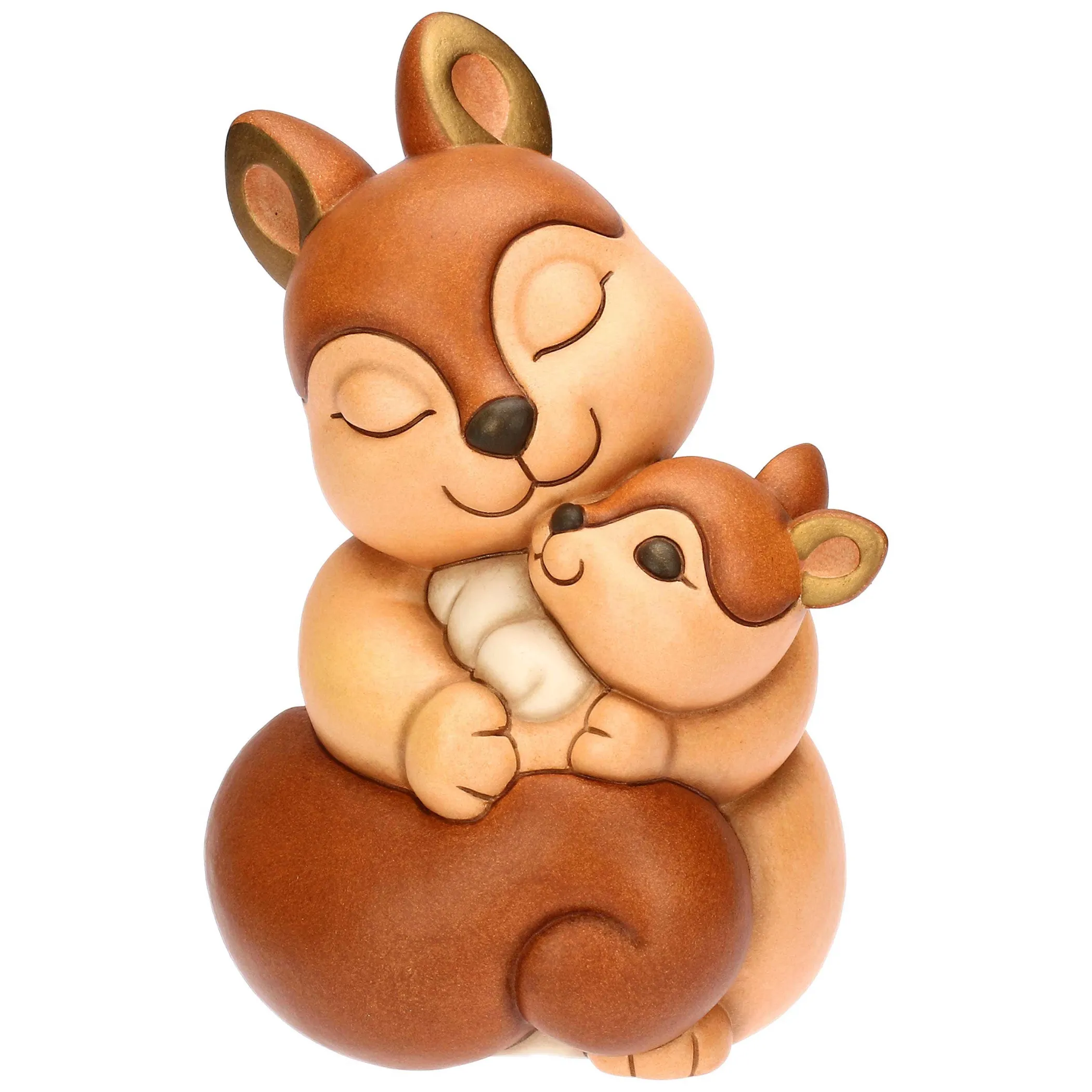 THUN Scoiattolo Diva con cucciolo in ceramica* Animali E Mini Animali|Figure