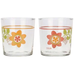 THUN Set 2 bicchieri acqua Fiori e Fantasia* Bicchieri E Caraffe