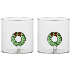 THUN Set 2 bicchieri con ghirlanda Sorprese di Natale* Bicchieri E Caraffe|Accessori Natalizi Per La Tavola