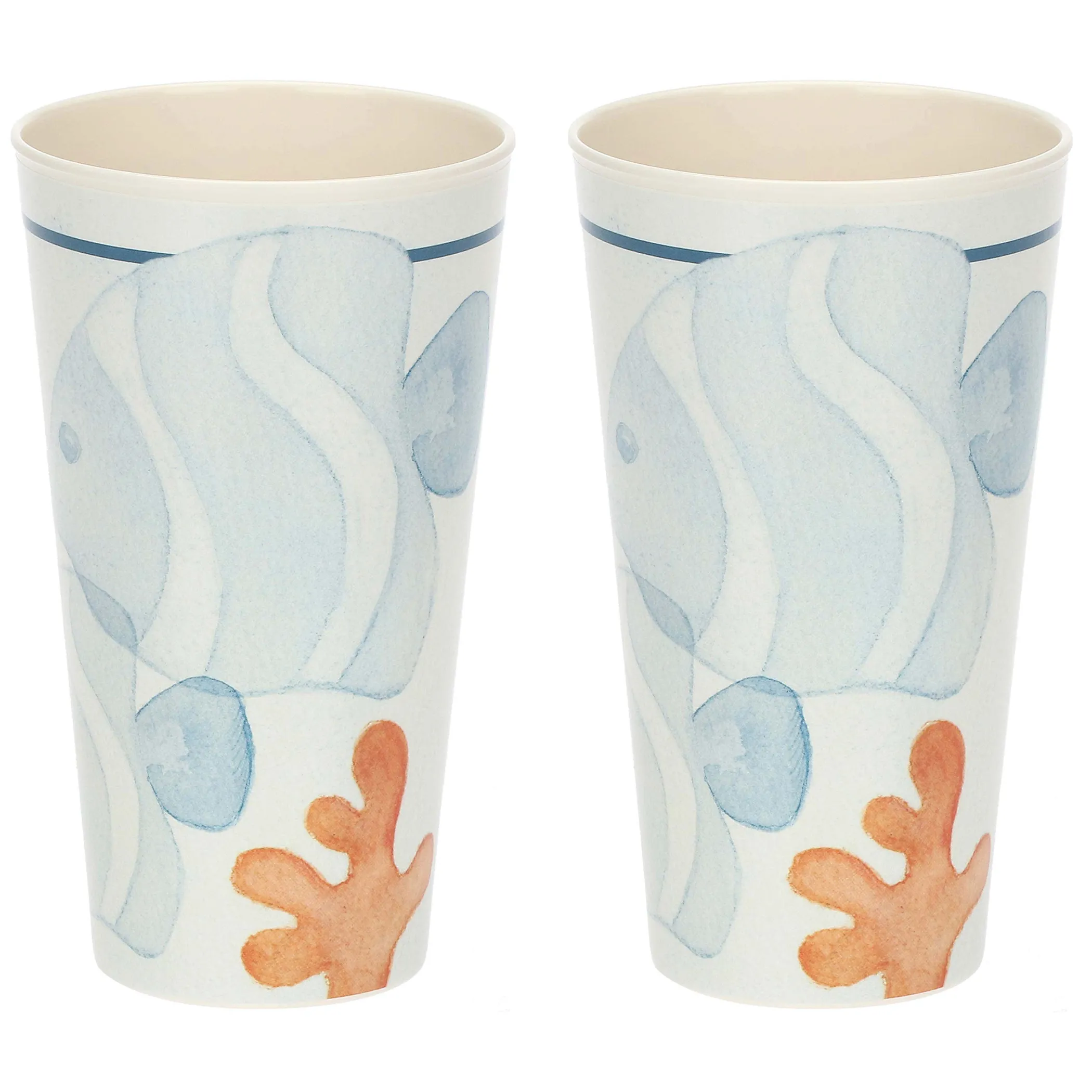 THUN Set 2 bicchieri in melamina Mare da amare* Bicchieri E Caraffe