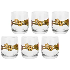 THUN Set 6 bicchieri in vetro Country con fiore e tulipano* Country|Regali Per Chi Ama Cucinare