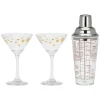 THUN Set 2 bicchieri Martini con shaker Sorprese di Natale* Bicchieri E Caraffe|Accessori Natalizi Per La Tavola