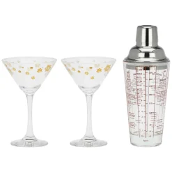 THUN Set 2 bicchieri Martini con shaker Sorprese di Natale* Bicchieri E Caraffe|Accessori Natalizi Per La Tavola