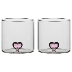 THUN Set 2 bicchierini in vetro con cuore* Bomboniere Anniversario|Bomboniere Matrimonio