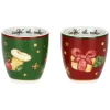 THUN Set 2 caffeini in porcellana Sorprese di Natale* Set Tazzine E Tazze