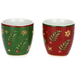 THUN Set 2 caffeini in porcellana Sorprese di Natale* Set Tazzine E Tazze