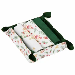 THUN Set 3 canovacci con cestino in tessuto Sorprese di Natale* Tovaglie Runner E Altro Tessile|Accessori Natalizi Per La Tavola