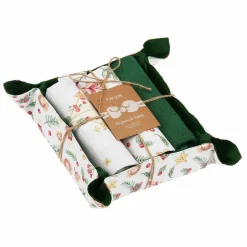 THUN Set 3 canovacci con cestino in tessuto Sorprese di Natale* Tovaglie Runner E Altro Tessile|Accessori Natalizi Per La Tavola