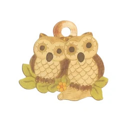 THUN Set 3 chiudipacco di carta coppia gufi* Chiudipacco