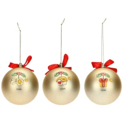 THUN Set 3 palline natalizie oro opaco* Addobbi E Decorazioni Per Albero