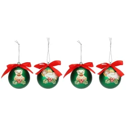 THUN Set 4 palline natalizie verdi* Addobbi E Decorazioni Per Albero