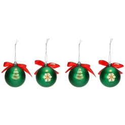 THUN Set 4 palline natalizie verdi* Addobbi E Decorazioni Per Albero