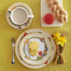 THUN Set 6 piatti in porcellana con bordo floreale* Country|Piatti E Servizi Di Piatti