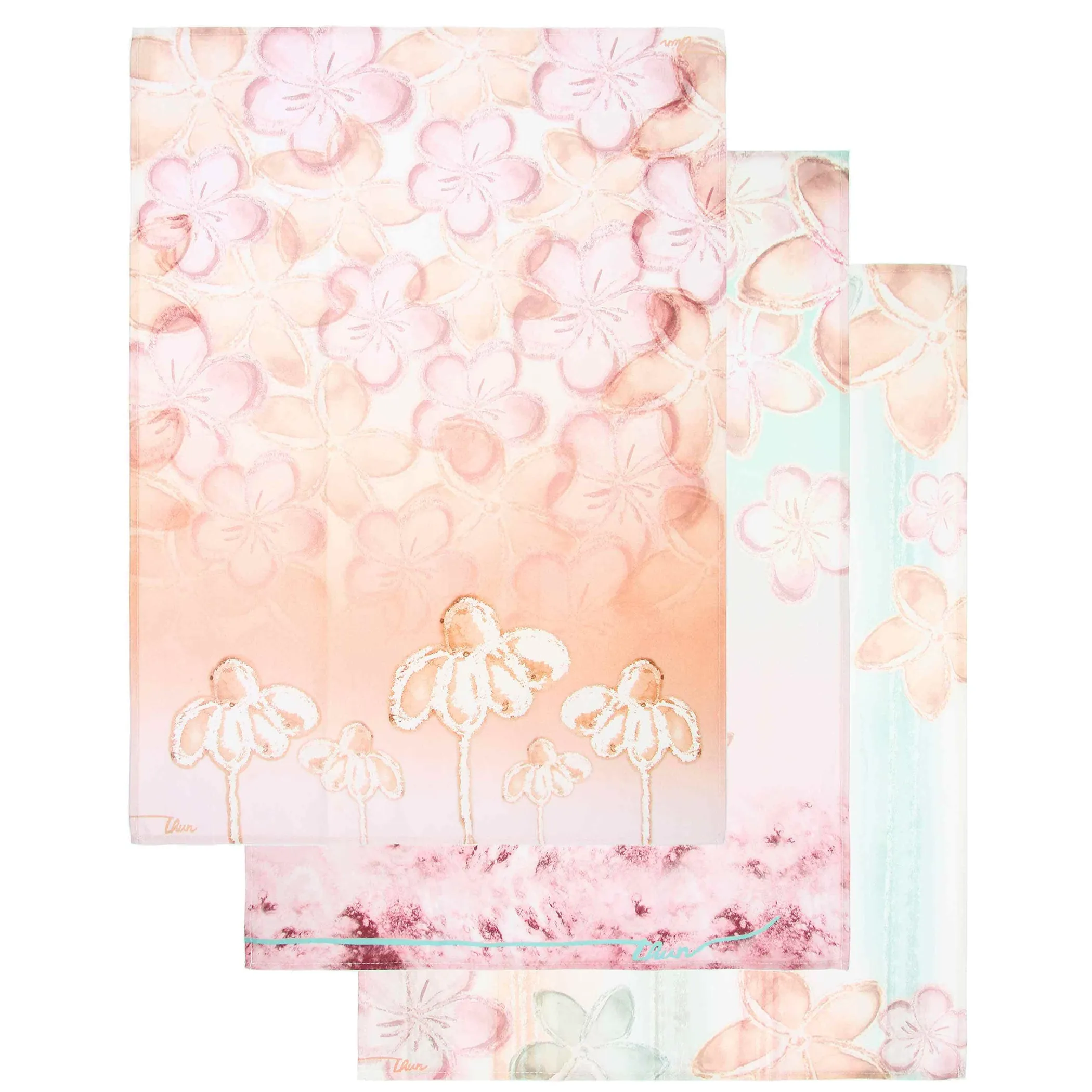 THUN Set 3 strofinacci Bloomia* Tovaglie Runner E Altro Tessile