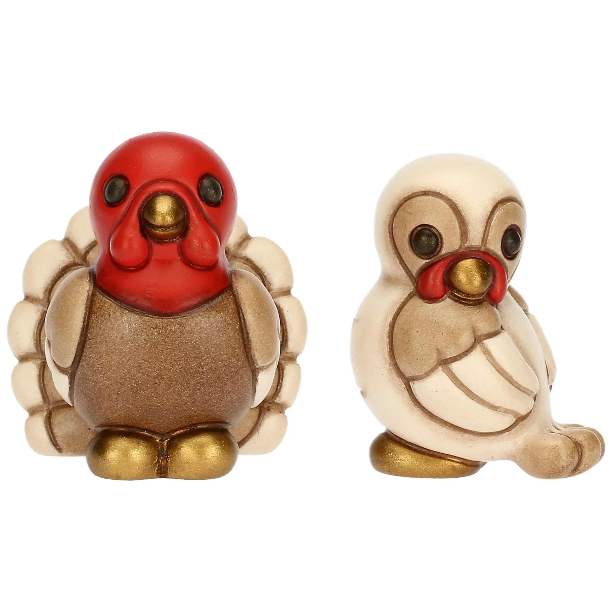 THUN Set 2 tacchini in ceramica Presepe Classico* Presepe