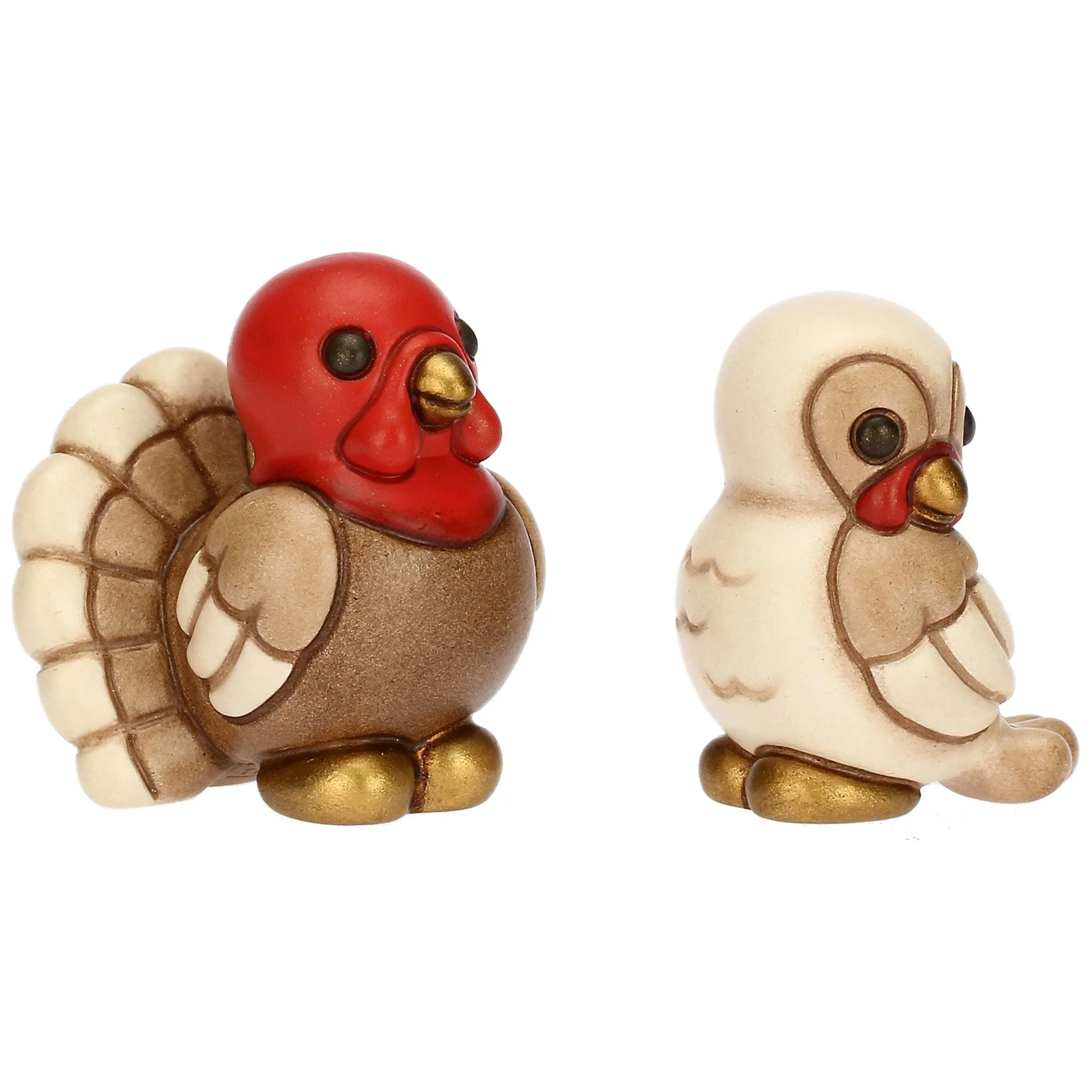 THUN Set 2 tacchini in ceramica Presepe Classico* Presepe