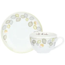 THUN Set 2 tazze colazione con piattino in porcellana Bloom* Set Tazzine E Tazze