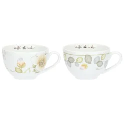 THUN Set 2 tazze colazione con piattino in porcellana Bloom* Set Tazzine E Tazze