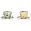 THUN Set 2 tazze colazione con piattino in porcellana AbbracciAMI* Set Tazzine E Tazze