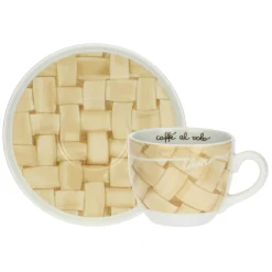 THUN Set 2 tazze colazione con piattino in porcellana AbbracciAMI* Set Tazzine E Tazze