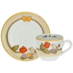 THUN Set 2 tazze Country con fiori, farfalla e uccellino grande* Country|Set Tazzine E Tazze