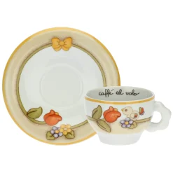 THUN Set 2 tazze Country con fiori, farfalla e uccellino medio* Country|Set Tazzine E Tazze