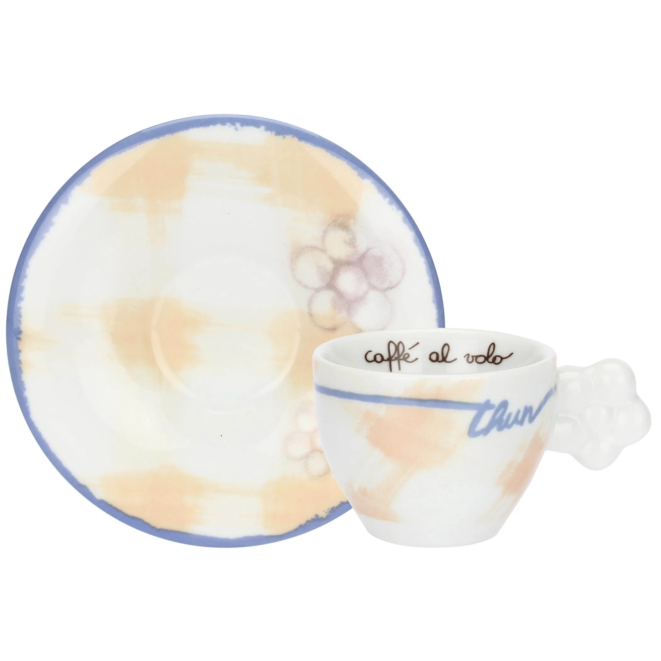 THUN Set 2 tazzine caffè con vassoio in porcellana Pasqua* Set Tazzine E Tazze