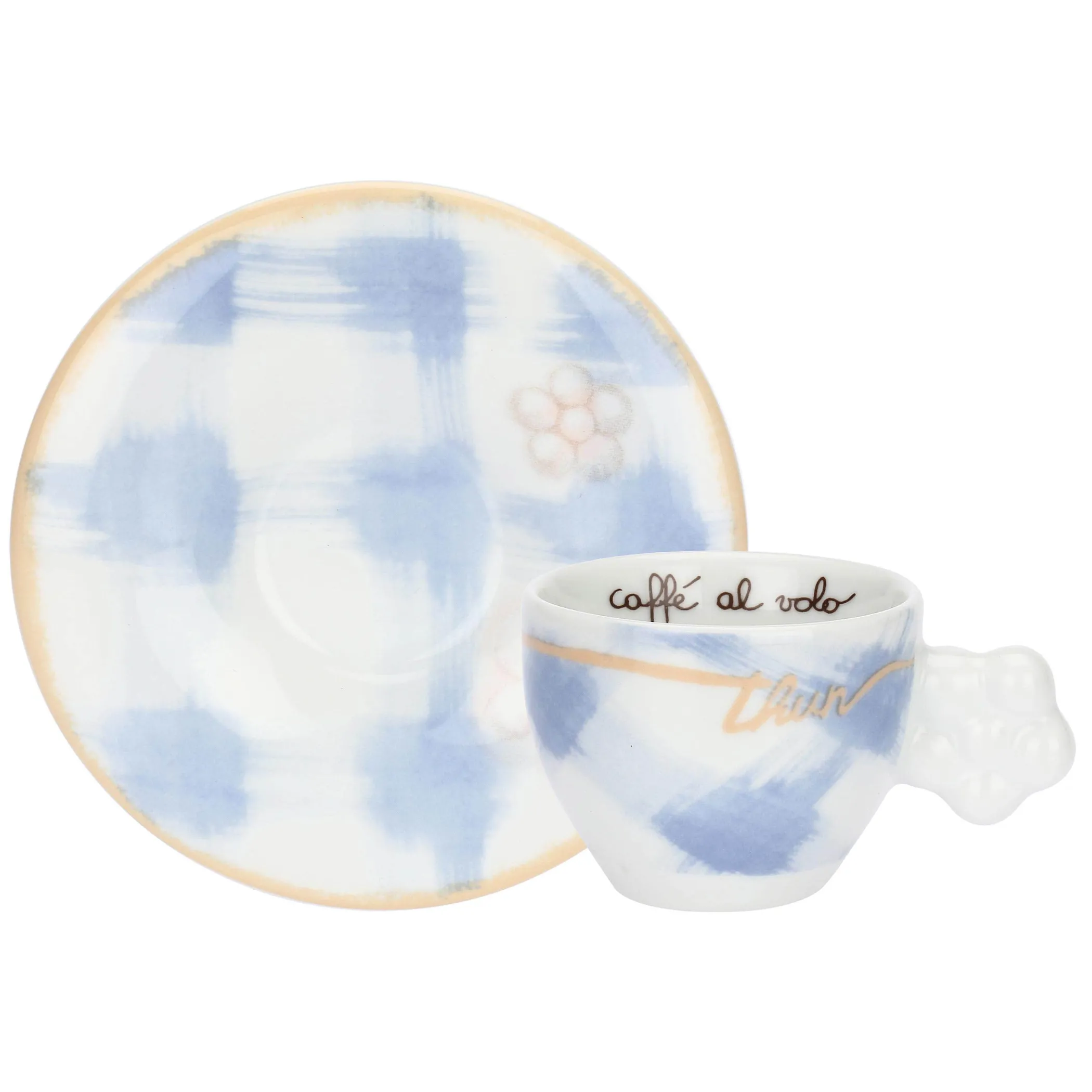 THUN Set 2 tazzine caffè con vassoio in porcellana Pasqua* Set Tazzine E Tazze