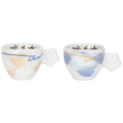 THUN Set 2 tazzine caffè con vassoio in porcellana Pasqua* Set Tazzine E Tazze