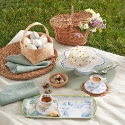 THUN Set 2 tazzine caffè con vassoio in porcellana Pasqua* Set Tazzine E Tazze