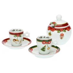THUN Set 2 tazzine e zuccheriera Magico Natale* Accessori Natalizi Per La Tavola