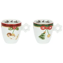 THUN Set 2 tazzine e zuccheriera Magico Natale* Accessori Natalizi Per La Tavola