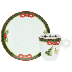 THUN Set 2 tazzine e zuccheriera Magico Natale* Accessori Natalizi Per La Tavola