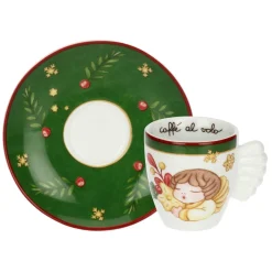 THUN Set 2 tazzine espresso e zuccheriera in porcellana Sorprese di Natale* Set Tazzine E Tazze|Accessori Natalizi Per La Tavola