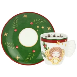 THUN Set 6 tazzine espresso in porcellana Sorprese di Natale* Set Tazzine E Tazze|Accessori Natalizi Per La Tavola