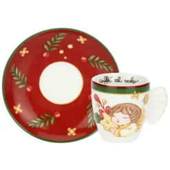THUN Set 6 tazzine espresso in porcellana Sorprese di Natale* Set Tazzine E Tazze|Accessori Natalizi Per La Tavola